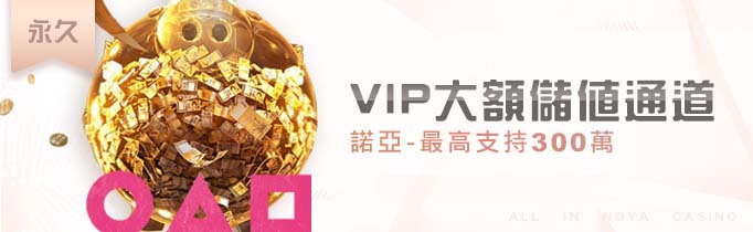 VIP大額儲值通道｜諾亞最高支持300萬